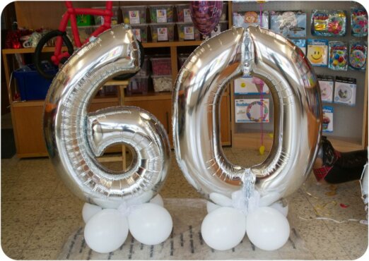 Folienballon 89 cm groß zum 60. Geburtstag