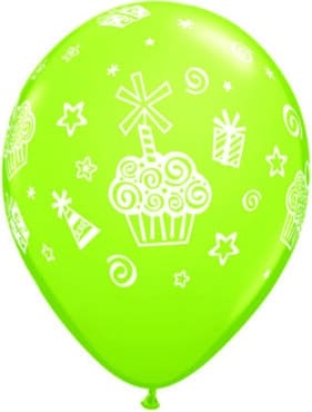 Luftballon Cupcakes hellgrün