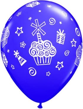 Luftballon Cupcakes blau