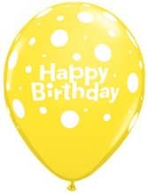 Luftballon Happy Birthday gelb