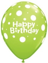 Luftballon Happy Birthday hellgrün