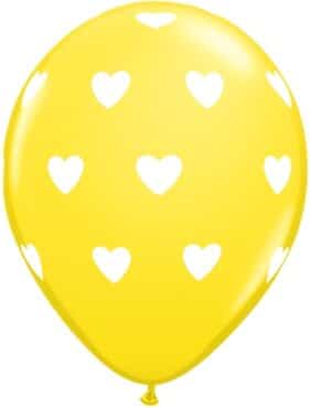 Luftballon Herzen gelb