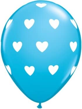 Luftballon Herzen hellblau