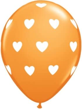 Luftballon Herzen orange