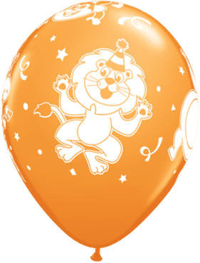 Luftballon Party-Tiere Löwe orange