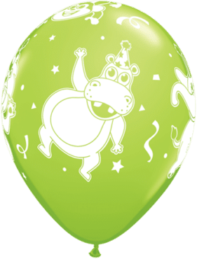 Luftballon Party-Tiere Nilpferd hellgrün