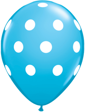 Luftballon Punkte hellblau