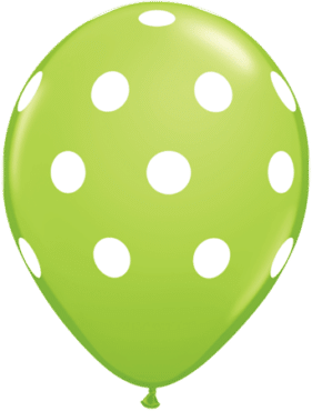 Luftballon Punkte hellgrün