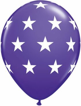 Luftballon Sterne violett