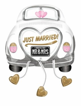 Just Married Auto Hochzeit Luftballon