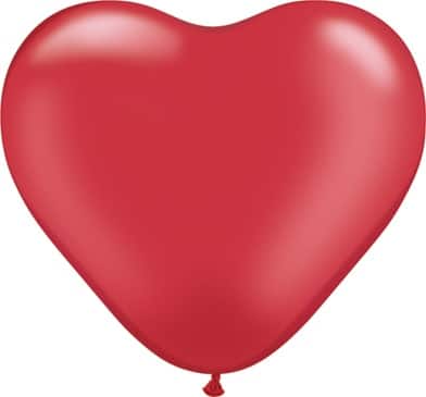Herzluftballon rot 06 zoll - 15 cm
