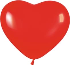 Herzluftballon rot 11 zoll - 28 cm