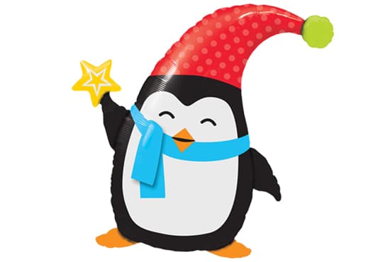 Pinguin Weihnachten Folienfigur (89 cm)