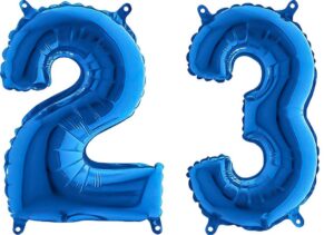 Luftballon Zahl 23 Zahlenballon blau (66 cm)