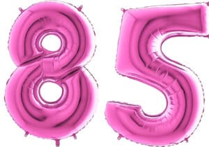 Luftballon Zahl 85 Zahlenballon pink (66 cm)