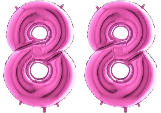 Luftballon Zahl 88 Zahlenballon pink (66 cm)