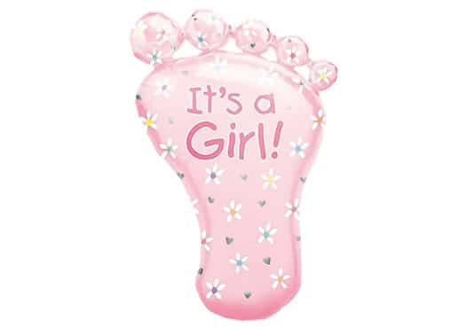 It's a Girl Luftballon Fuß pink