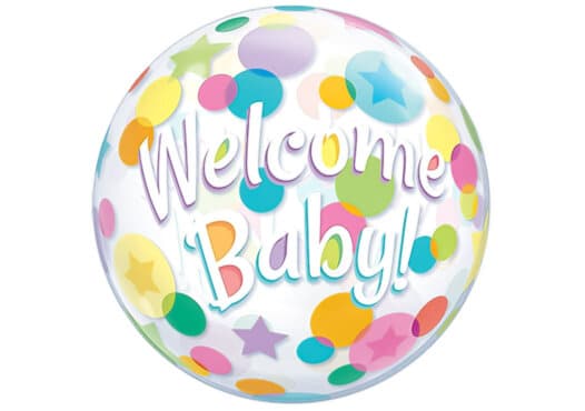 Luftballon zur Geburt Welcome Baby Bubble