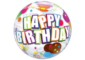 Happy Birthday Cupcakes Luftballon Bubble