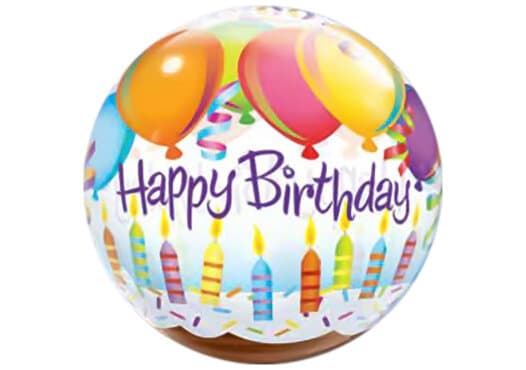 Happy Birthday Kerzen Luftballon Bubble