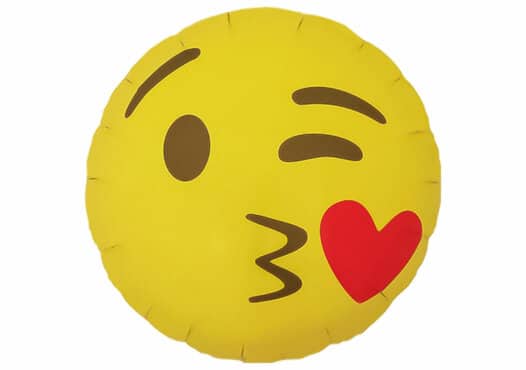 Emoji Smiley Herz Kuss Mund Luftballon