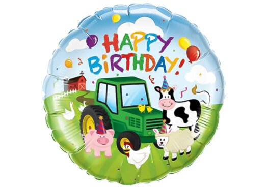 Happy Birthday Traktor Bauernhof Luftballon